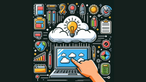 Ilustrasi mengenai cloud computing untuk membangun ekosistem digital di dunia usaha.